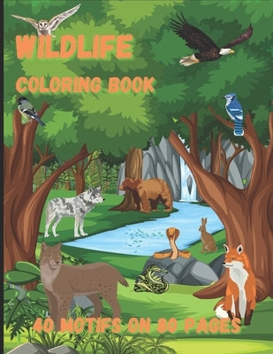 Wildlife Coloring Book: 40 motifs on 80 pages. Painting fun for young and old by Kury, Simon