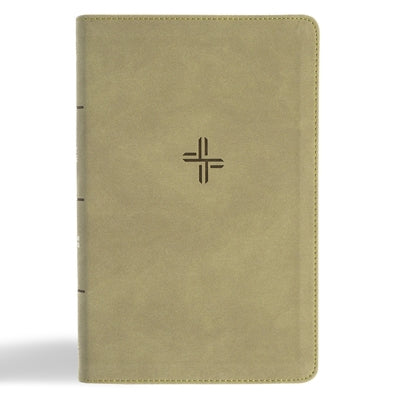 CSB Single-Column Personal Size Bible, Digital Study Edition, Sage Suedesoft Leathertouch by Csb Bibles by Holman