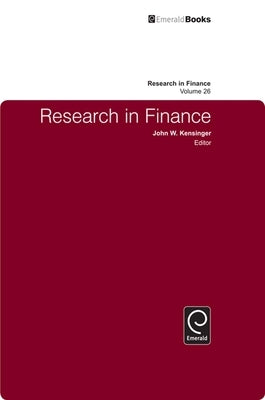 Research in Finance by Kensinger, John W.