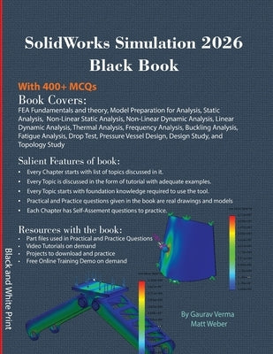 SolidWorks Simulation 2026 Black Book by Verma, Gaurav