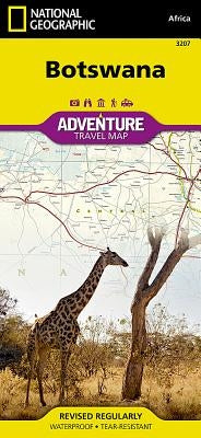 Botswana Map by National Geographic Maps