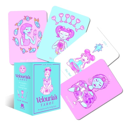 Velouria's Tarot: An Intuitive Tool for Finding Hope (78 Gilded Cards and 176-Page Guidebook) by Rook, Sam