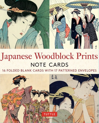 Japanese Woodblock Prints, 16 Note Cards: 16 Different Blank Cards with 17 Patterned Envelopes in a Keepsake Box! by Tuttle Publishing