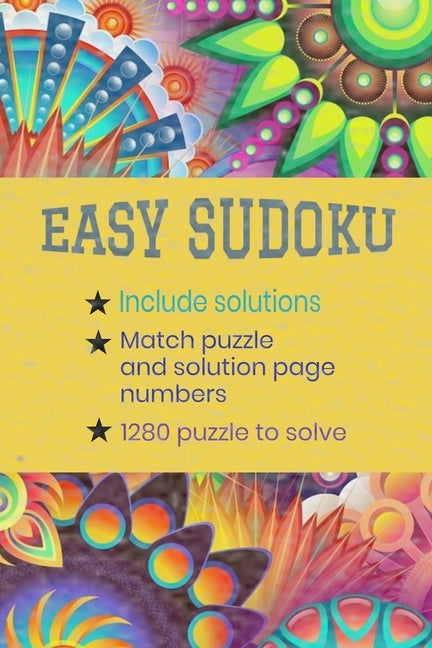 Easy Sudoku: Include Solution, Match Puzzle and Solution Pages Number: Brain Games for relax/include solution/1280 puzzles by Sudoku, Asmaya