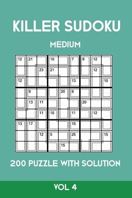 Killer Sudoku Medium 200 Puzzle WIth Solution Vol 4: Advanced Puzzle Sumdoku Book,9x9, 2 puzzles per page by Sumdoku, Tewebook