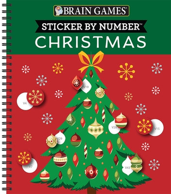 Brain Games - Sticker by Number: Christmas (28 Images to Sticker - Christmas Tree Cover): Volume 2 by Publications International Ltd