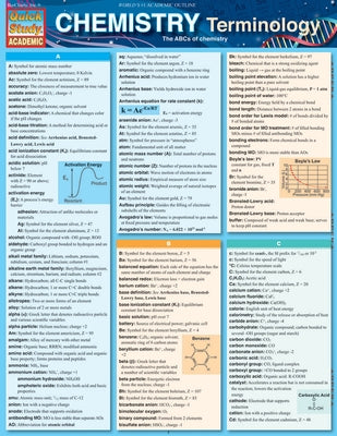 Chemistry Terminology: The ABCs of Chemistry by Jackson, Mark