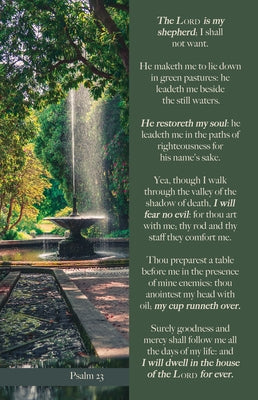 Funeral Bulletin: And Mercy (Package of 100): Psalm 23 (Kjv) by Broadman Church Supplies Staff