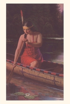 Vintage Journal Indian Woman in Canoe by Found Image Press