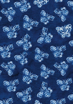 Shibori Indigo Butterflies Dotted Paperback Journal: Blank Notebook with Pocket by Tuttle Studio