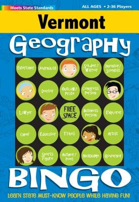 Vermont Geography Bingo Game by Gallopade International