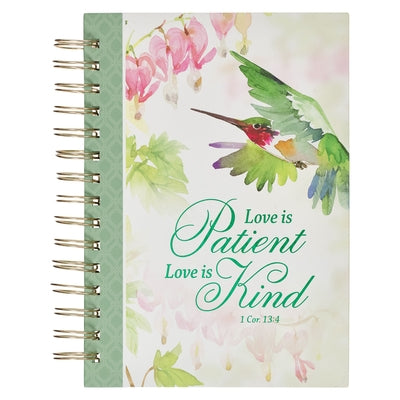 Christian Art Gifts Green Journal W/Scripture Love Bible Verse Large Notebook, 192 Ruled Pages, 1 Cor. 13:4 Bible Verse by Christian Art Gifts