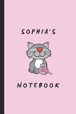 Sophia's Notebook: Personalised Cat Themed Notepad by Writtenon, Writtenin