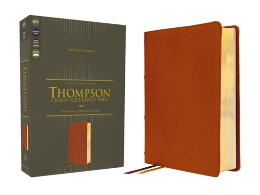 Esv, Thompson Chain-Reference Bible, Genuine Leather, Calfskin, Tan, Red Letter by Thompson, Frank Charles