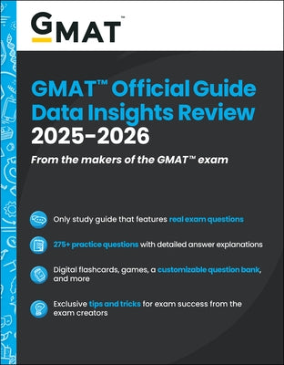 GMAT Official Guide Data Insights Review 2025 - 2026: Book + Online Question Bank by Gmac (Graduate Management Admission Coun