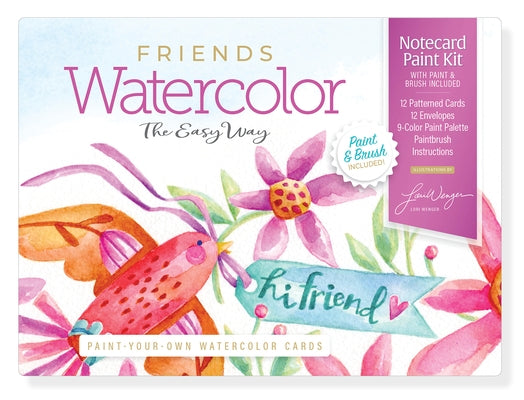 Watercolor the Easy Way Paint-Your-Own Watercolor Cards Friends: Notecard Paint Kit with Paint and Brush Included by Wenger, Lori