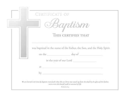 Baptism Certificate by Warner Press
