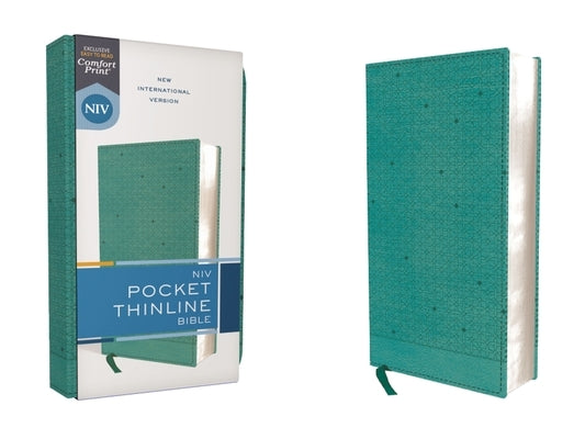 Niv, Pocket Thinline Bible, Leathersoft, Teal, Red Letter, Comfort Print by Zondervan