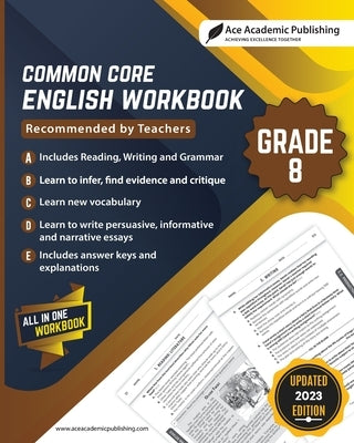 Common Core English Workbook: Grade 8 by Publishing, Ace Academic