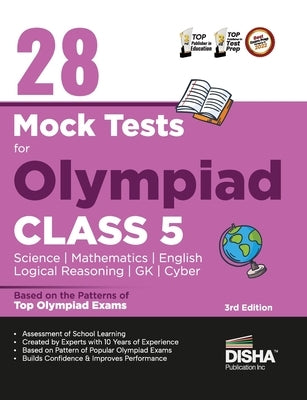 28 Mock Test Series for Olympiads Class 5 Science, Mathematics, English, Logical Reasoning, GK & Cyber 2nd Edition by Disha Experts