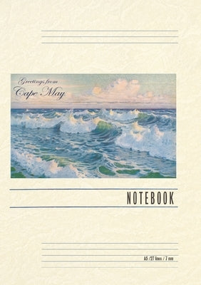 Vintage Lined Notebook Greetings from Cape May, New Jersey, Seascape by Found Image Press
