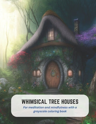 Whimsical Tree Houses: For meditation and mindfulness with a grayscale coloring book by Carlson, Victor
