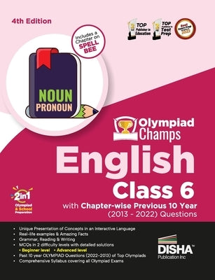 Olympiad Champs English Class 6 with Chapter-wise Previous 10 Year (2013 - 2022) Questions 4th Edition Complete Prep Guide with Theory, PYQs, Past & P by Disha Experts