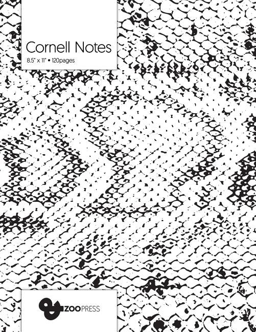 Cornell Notes: B&W Snake Skin Cover - Best Note Taking System for Students, Writers, Conferences. Cornell Notes Notebook. Large 8.5 x by &zoo Press