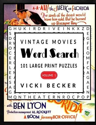 Vintage Movies Word Search: 101 Large Print Puzzles by Becker, Vicki