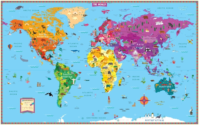 Rand McNally Kids' Illustrated World Wall Map - Folded by Rand McNally
