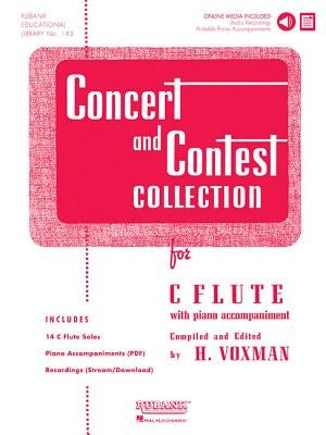 Concert and Contest Collection for C Flute: Solo Book with Online Media by Voxman, H.