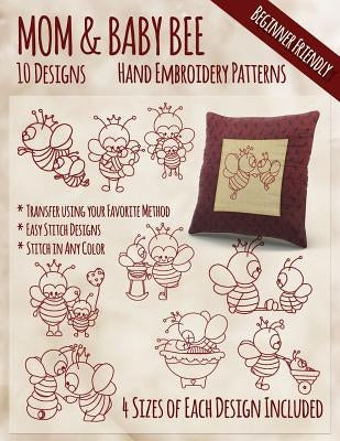 Mother and Baby Bee Hand Embroidery Patterns by Embroidery, Stitchx