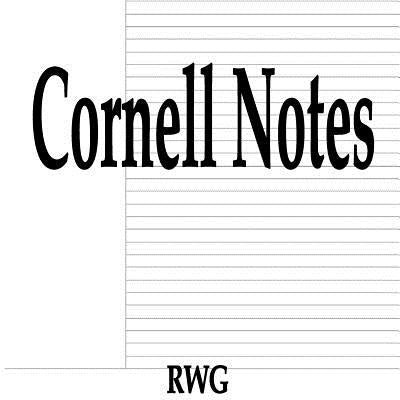 Cornell Notes: 50 Pages 8.5" X 11" by Rwg