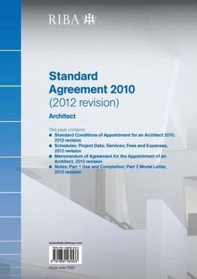 Riba Standard Agreement 2010 (2012 Revision): Architect by Riba