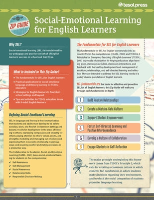Tesol Zip Guide: Social-Emotional Learning for English Learners (Pack of 25) by Zacarian, Debbie