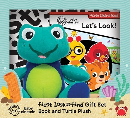 Baby Einstein: Let's Look! First Look and Find Gift Set Book and Turtle Plush: Book and Turtle Plush by Pi Kids
