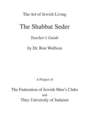 Shabbat Seder Teacher's Guide by Wolfson, Ron