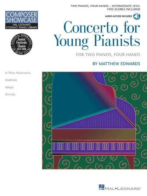 Concerto for Young Pianists: Hlspl Composer Showcase Nfmc 2020-2024 Selection Intermediate Level by Edwards, Matthew
