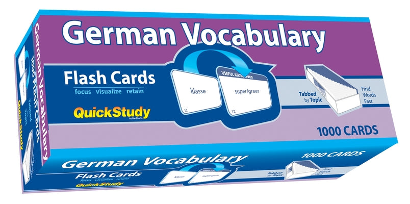 German Vocabulary 1000 Flash Cards: A Quickstudy Tool by Barcharts Publishing Inc
