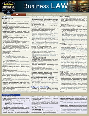 Business Law: A Quickstudy Laminated Reference Guide by Harrison, Linda