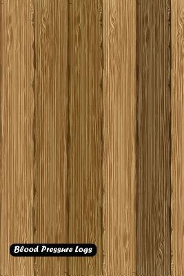 Blood Pressure Log: Wood texture cover by Shamrock Logbook