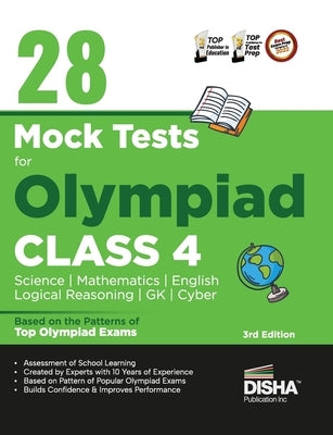 28 Mock Test Series for Olympiads Class 4 Science, Mathematics, English, Logical Reasoning, GK & Cyber 2nd Edition by Disha Experts