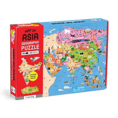 Map of Asia 70 Piece Geography Puzzle by Mudpuppy