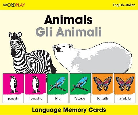 Wordplay Language Memory Cards-Animals (English-Italian) by Milet Publishing