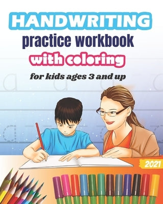 Handwriting practice workbook with coloring for kids ages 3 and up: Solid and Sturdy book to BIG Letter Tracing for Preschoolers and coloring images f by Sadiki, Abdessamad