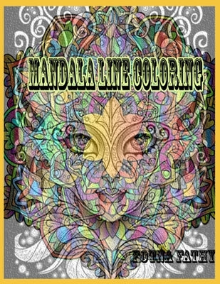 mandala line coloring: mandala line easy coloring, notebook, journal, kids, teen, children by Fathy, Fotna