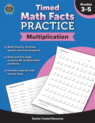 Timed Math Facts Practice: Multiplication by Teacher Created Resources