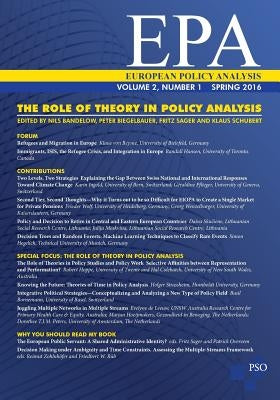 The Role of Theory in Policy Analysis: Volume 2, Number 1 of European Policy Analysis by Biegelbauer, Peter