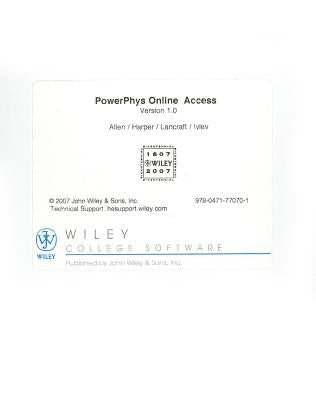 PowerPhys Online Access, Version 1.0 by Allen