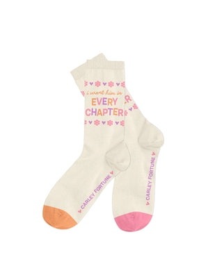 Carley Fortune Every Chapter Socks - Large by Out of Print